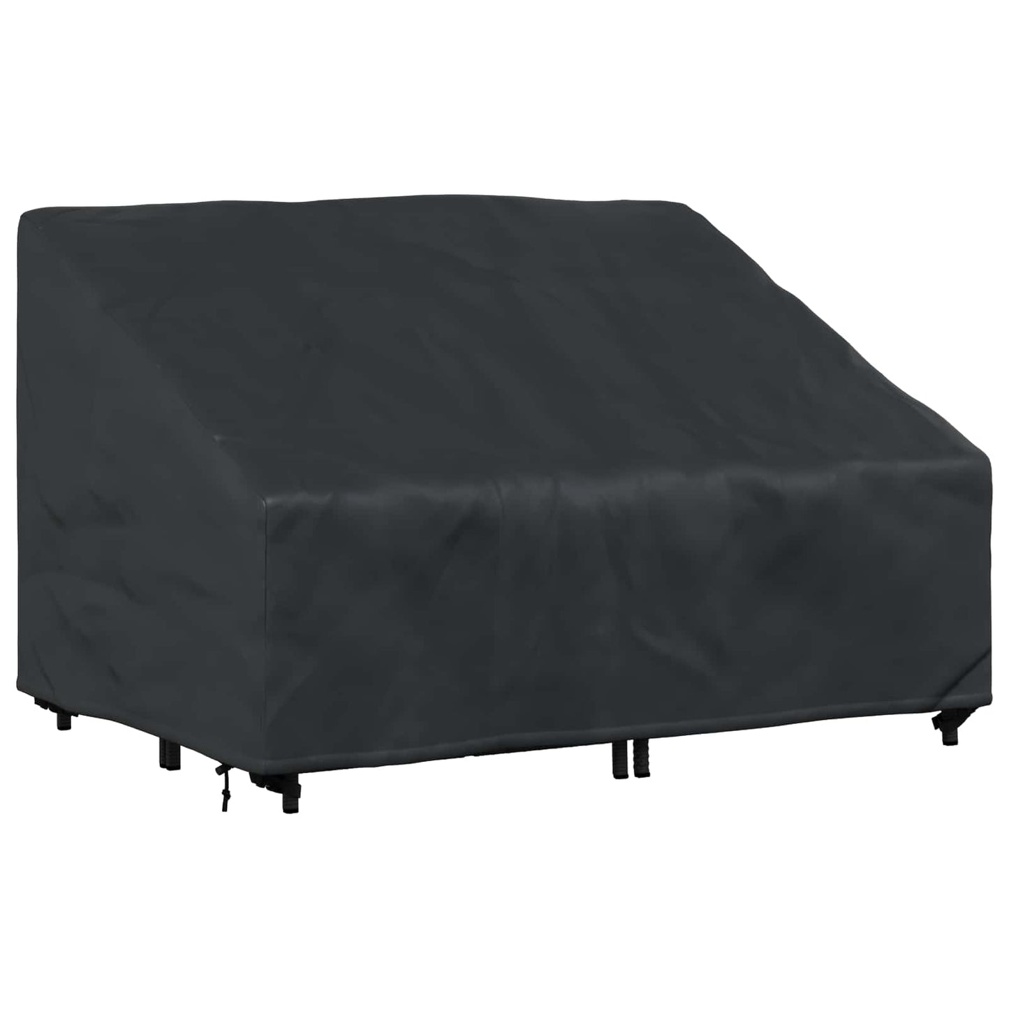Tuinbankhoes Zwart 130 x 95 x 40 / 80 cm 420D Oxford Stof is nu te koop bij PeponiXL, paradijselijk wonen!