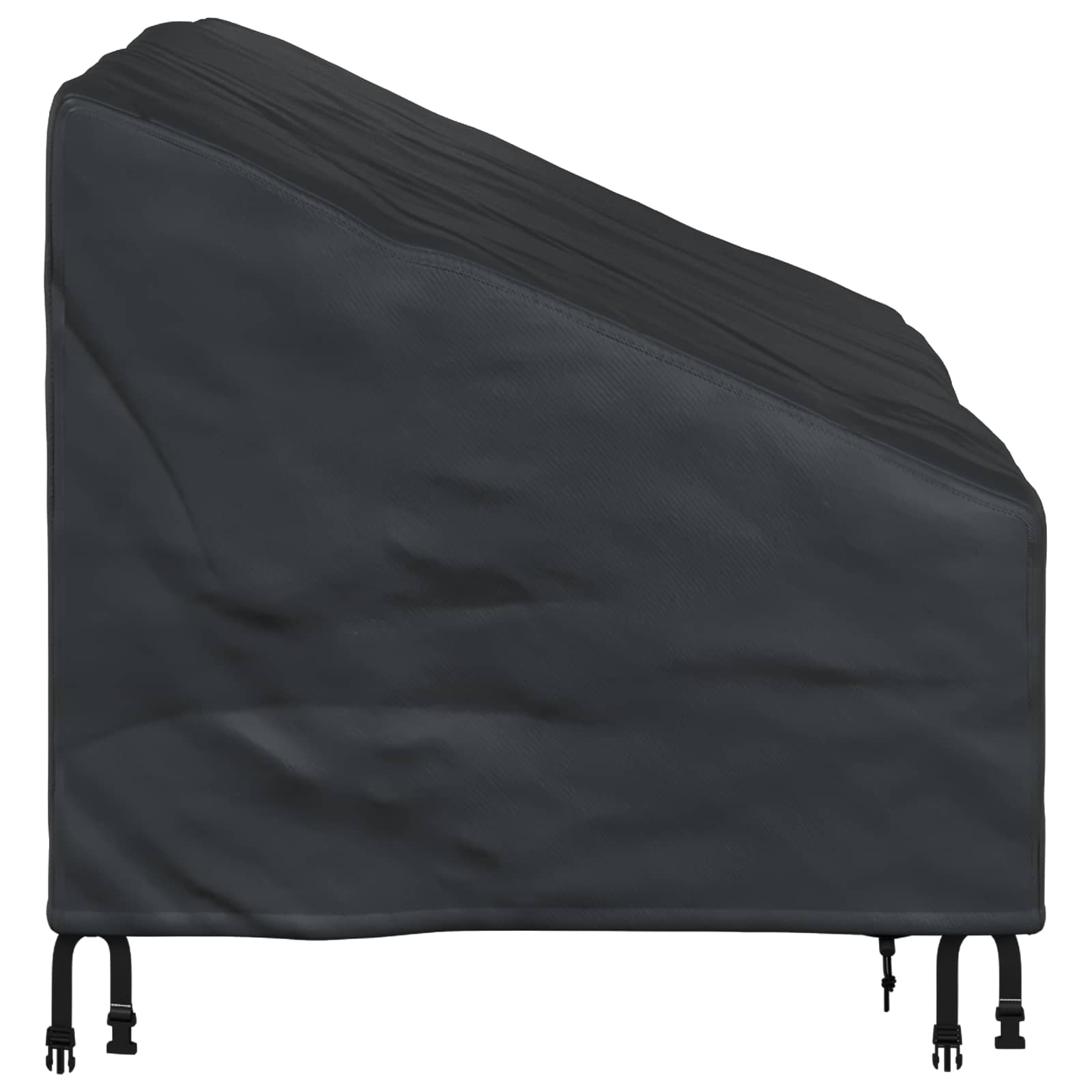 Tuinbankhoes Zwart 130 x 95 x 40 / 80 cm 420D Oxford Stof is nu te koop bij PeponiXL, paradijselijk wonen!