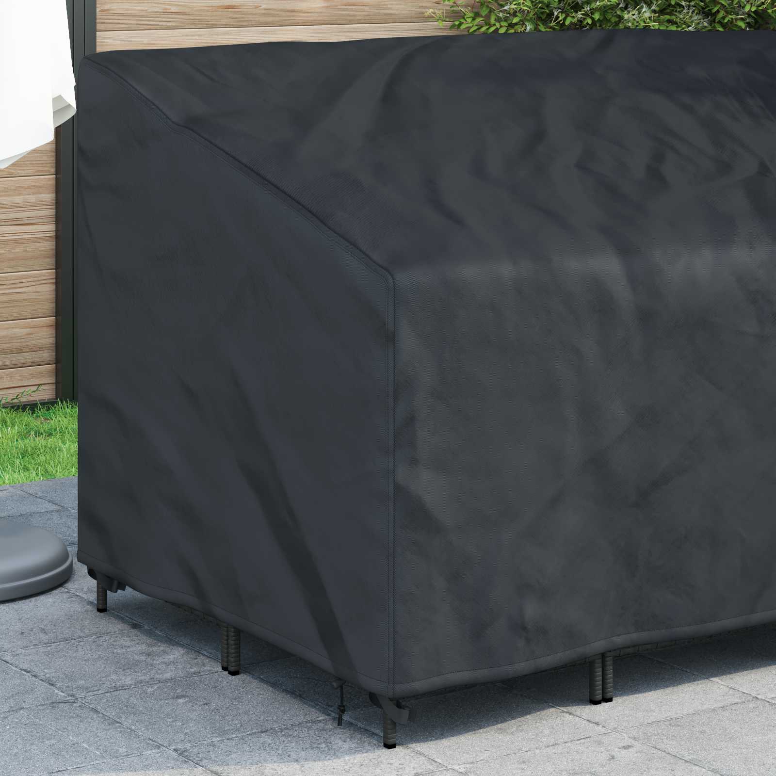 Tuinbankhoes Zwart 160 x 100 x 61 / 89 cm 210D Oxford Stof is nu te koop bij PeponiXL, paradijselijk wonen!