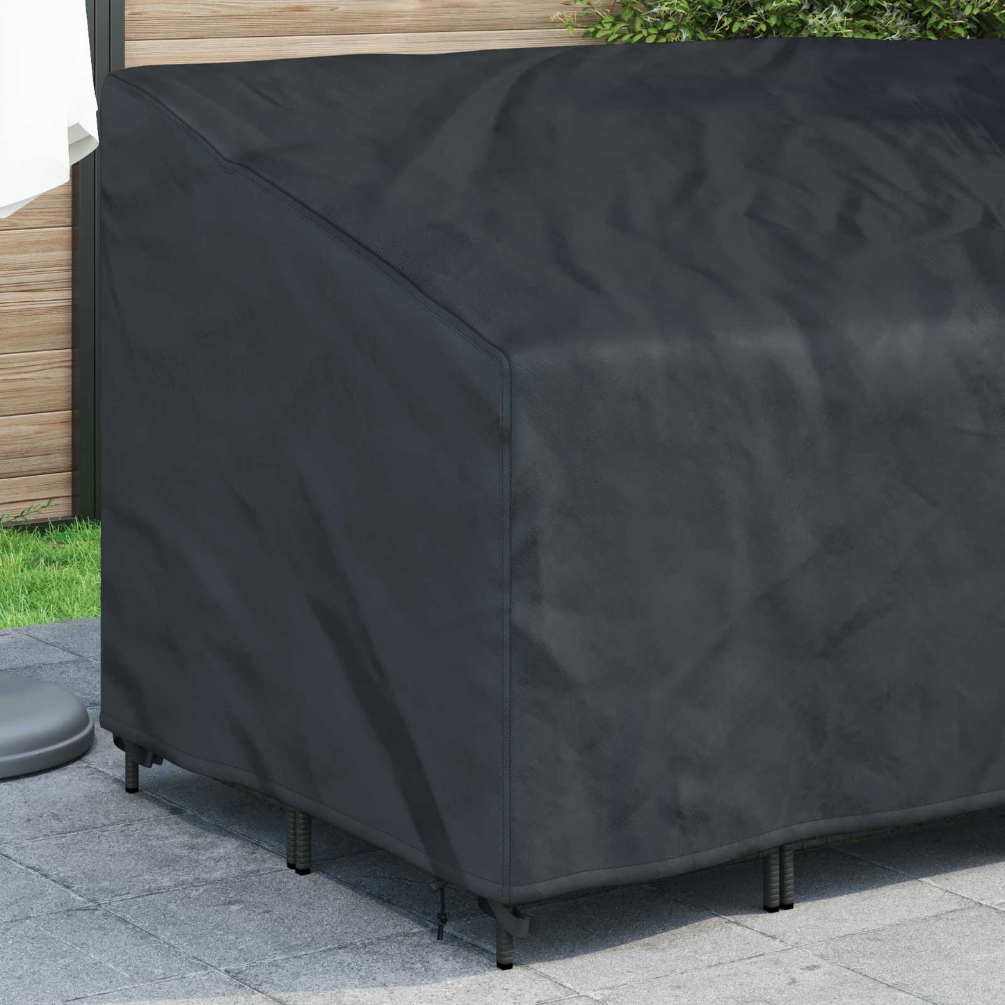 Tuinbankhoes Zwart 160 x 100 x 61 / 89 cm 420D Oxford Stof is nu te koop bij PeponiXL, paradijselijk wonen!