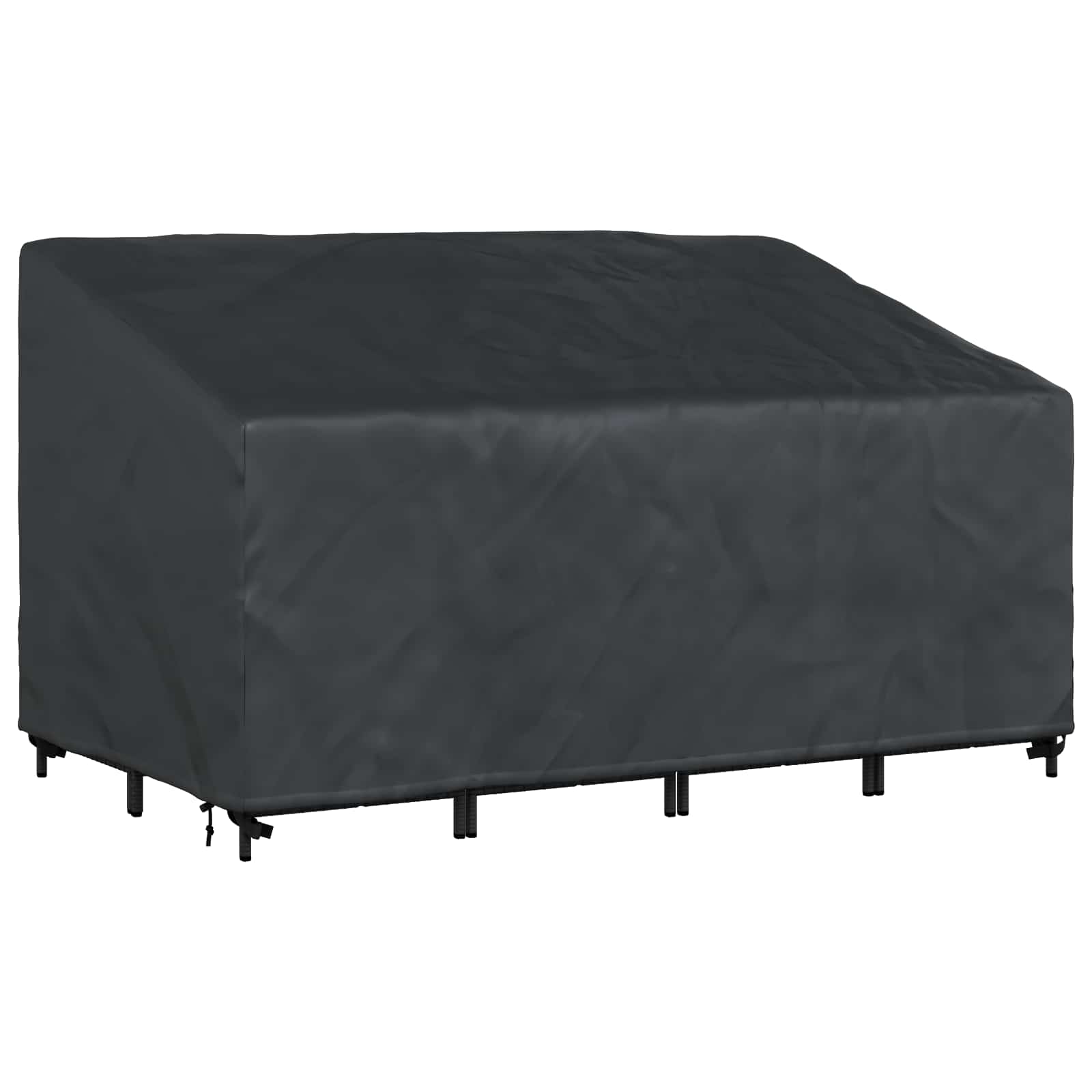 Tuinbankhoes Zwart 160 x 100 x 61 / 89 cm 420D Oxford Stof is nu te koop bij PeponiXL, paradijselijk wonen!