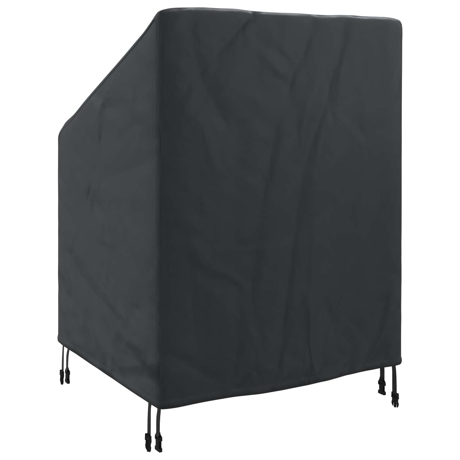 Tuinstoelhoes Zwart 75 x 78 x 65 / 100 cm 600D Oxford Stof is nu te koop bij PeponiXL, paradijselijk wonen!