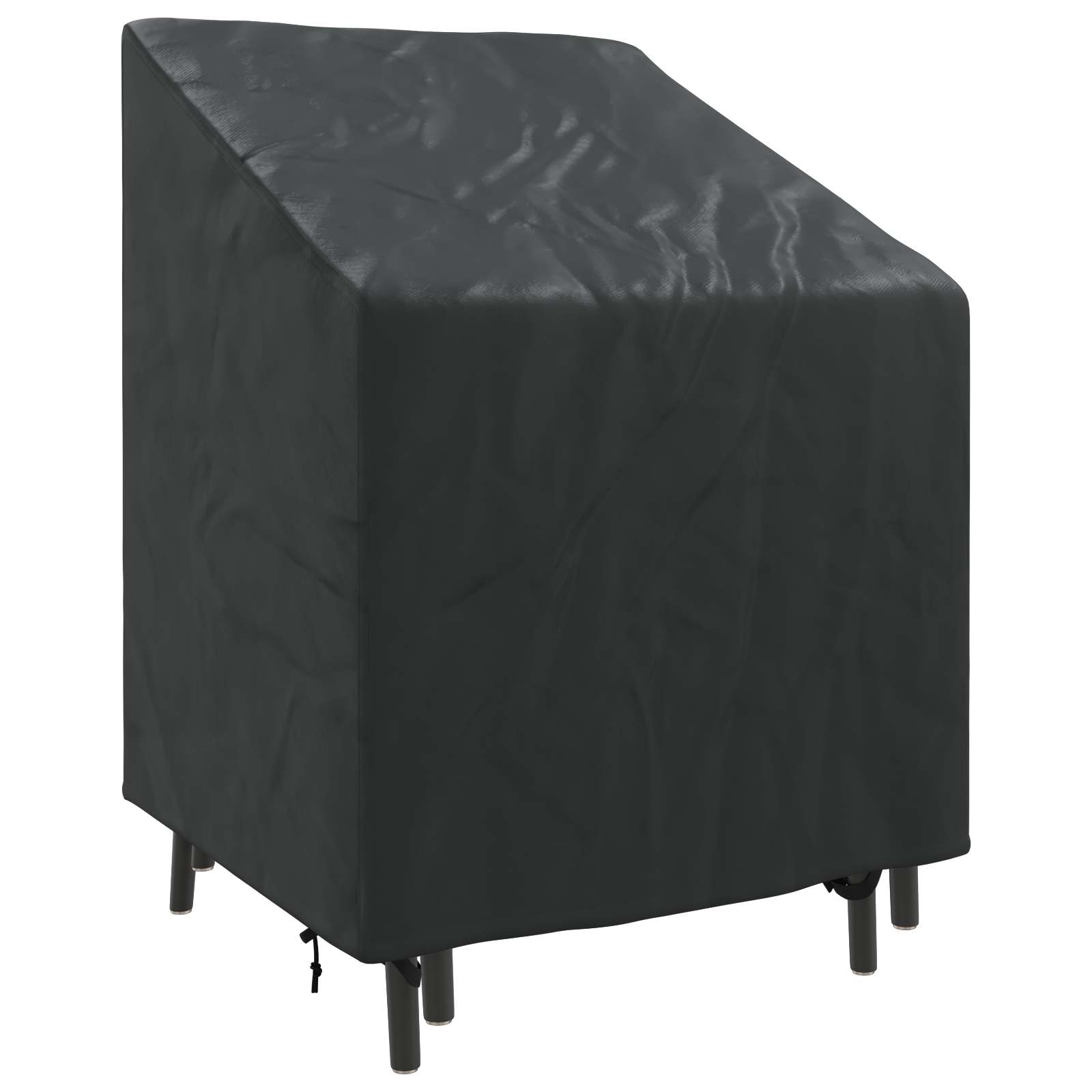 Tuinstoelhoes Zwart 75 x 78 x 65 / 100 cm 600D Oxford Stof is nu te koop bij PeponiXL, paradijselijk wonen!