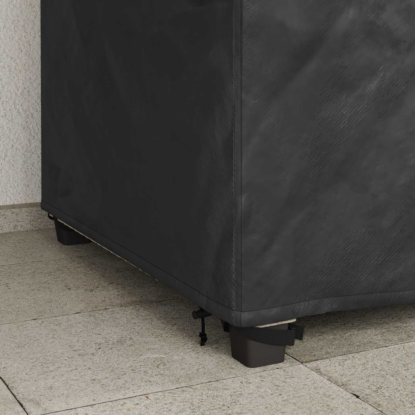 Tuinstoelhoes Zwart 90 x 90 x 50 / 75 cm 600D Oxford Stof is nu te koop bij PeponiXL, paradijselijk wonen!