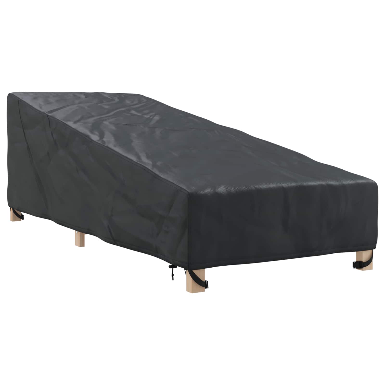 Tuinmeubelhoes Zwart 195 x 76 x 82 cm 420D Oxford stof is nu te koop bij PeponiXL, paradijselijk wonen!