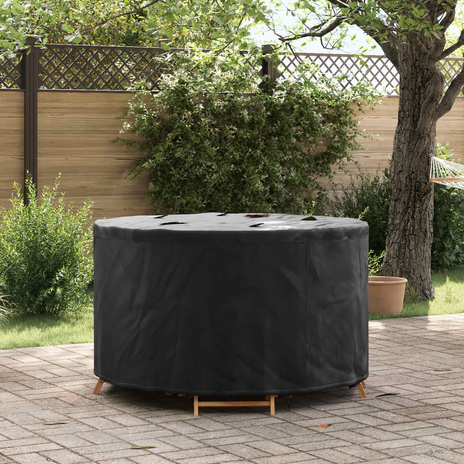 Meubelhoes Zwart 128 x 128 x 71 cm 210D Oxford Stof is nu te koop bij PeponiXL, paradijselijk wonen!