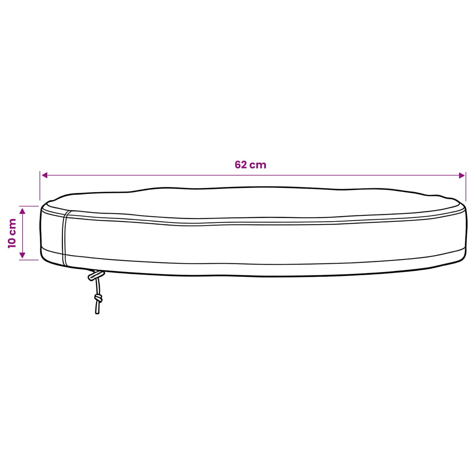 Buiten Tafel Hoes Zwart 62 x 62 x 10 cm 210D Oxford Stof is nu te koop bij PeponiXL, paradijselijk wonen!