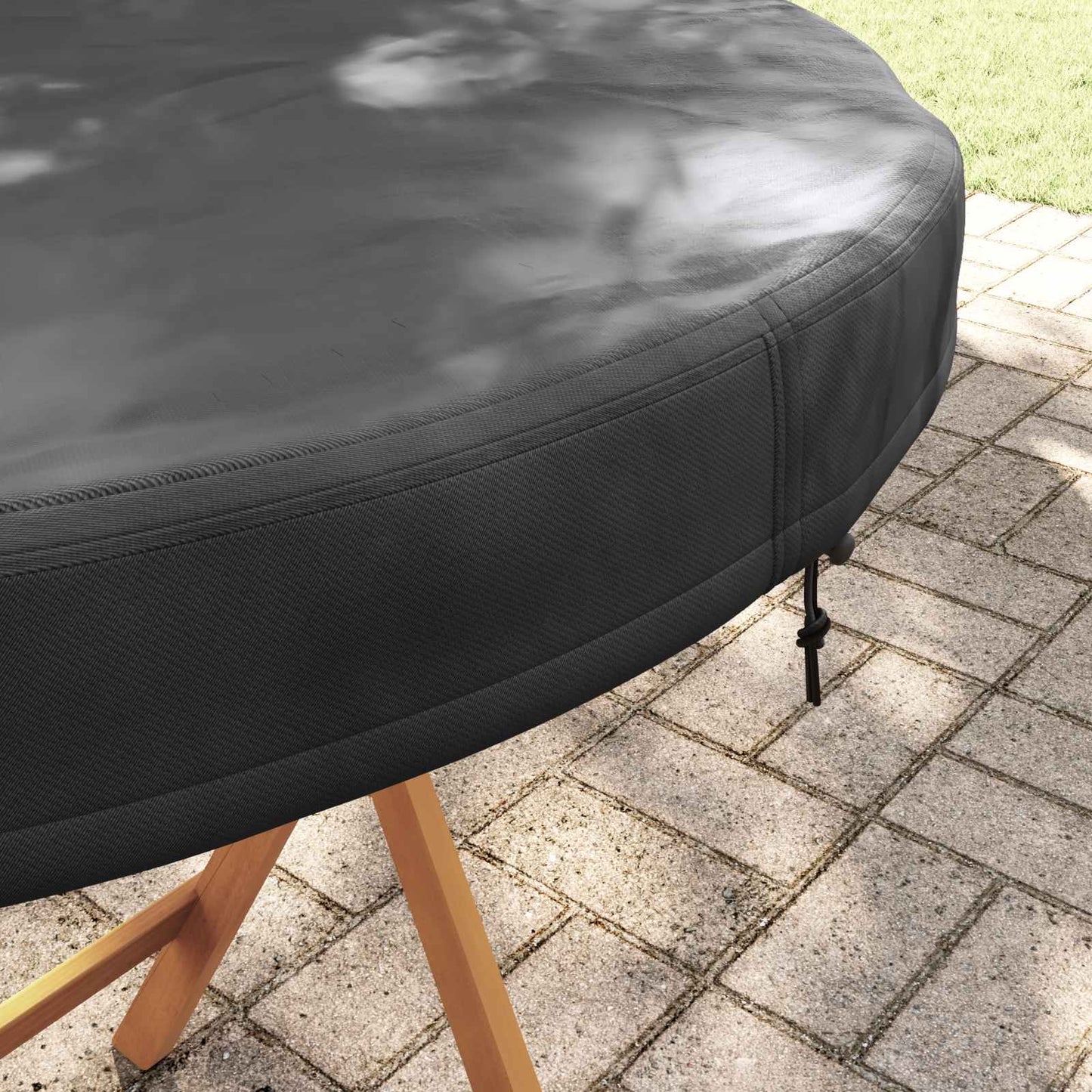 Buiten Tafel Hoes Zwart 112 x 112 x 10 cm 420D Oxford Stof is nu te koop bij PeponiXL, paradijselijk wonen!
