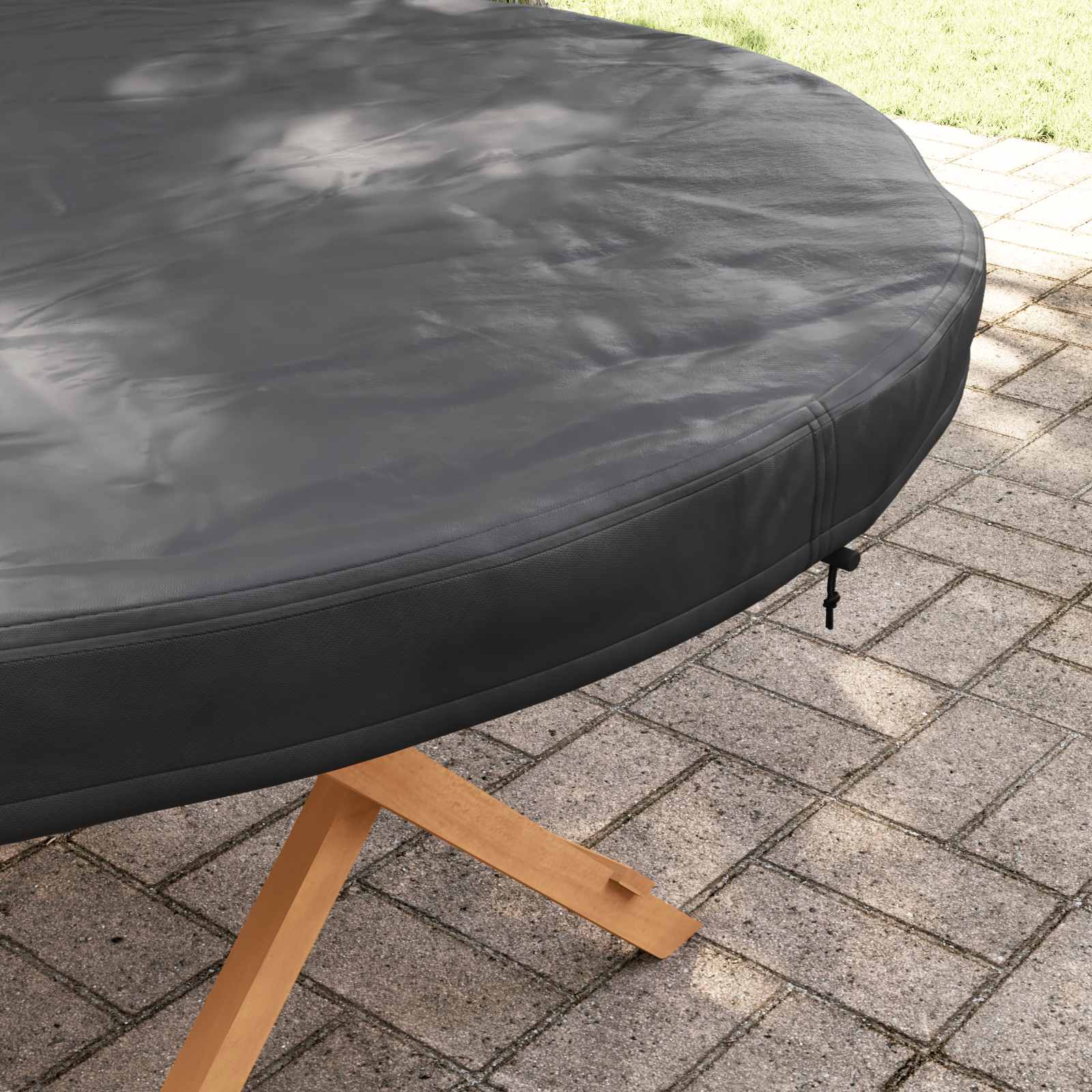 Buiten Tafel Hoes Zwart 142 x 142 x 10 cm 210D Oxford Stof is nu te koop bij PeponiXL, paradijselijk wonen!