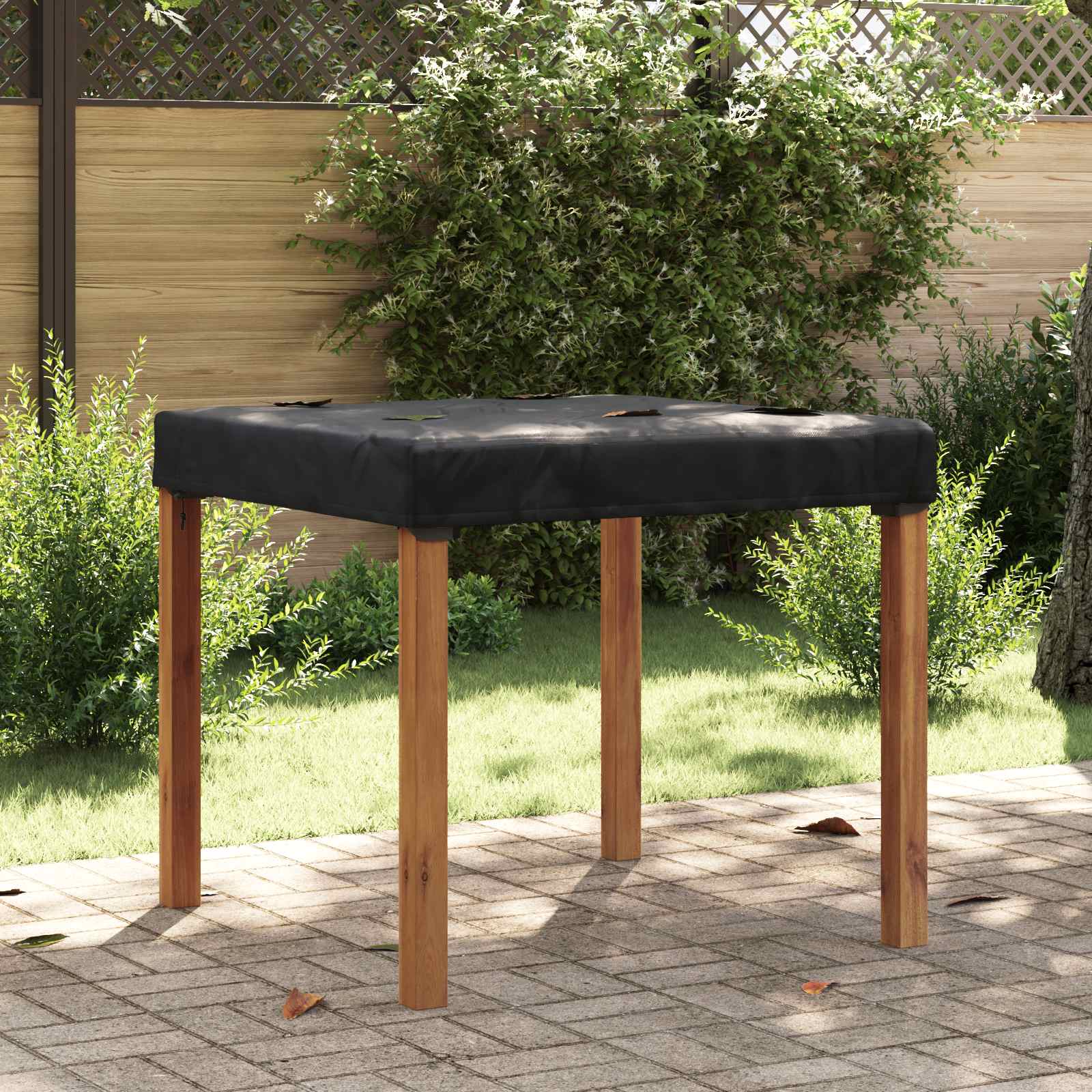 Tafel Dek Effen Zwart 92 x 92 x 15 cm Stof is nu te koop bij PeponiXL, paradijselijk wonen!