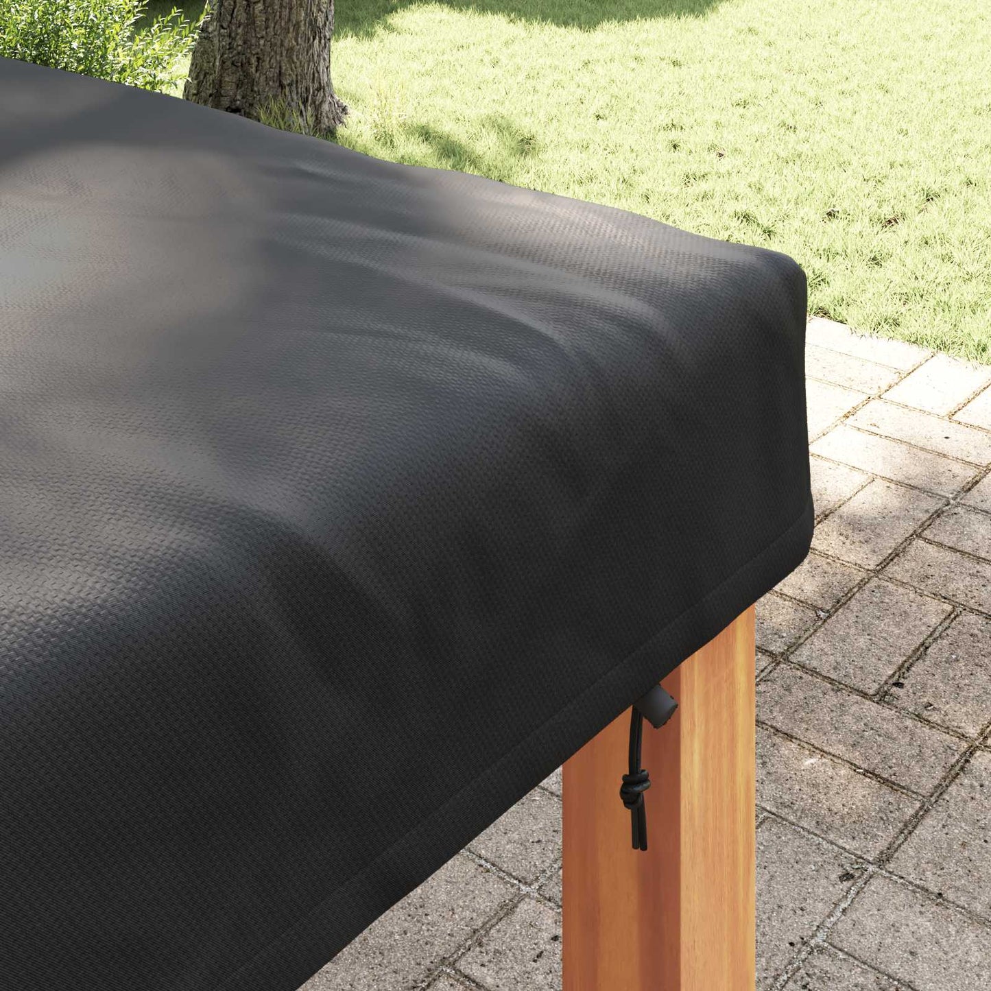 Tafel Dek Effen Zwart 122 x 122 x 15 cm Stof is nu te koop bij PeponiXL, paradijselijk wonen!