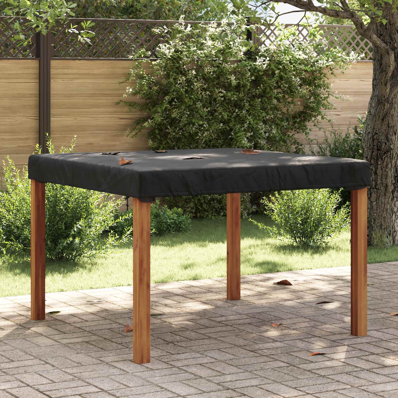 Tafel Dek Effen Zwart 122 x 122 x 15 cm Stof is nu te koop bij PeponiXL, paradijselijk wonen!