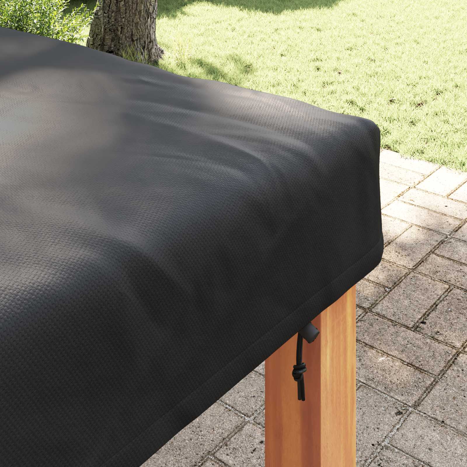Tafel Dek Effen Zwart 142 x 142 x 15 cm Stof is nu te koop bij PeponiXL, paradijselijk wonen!