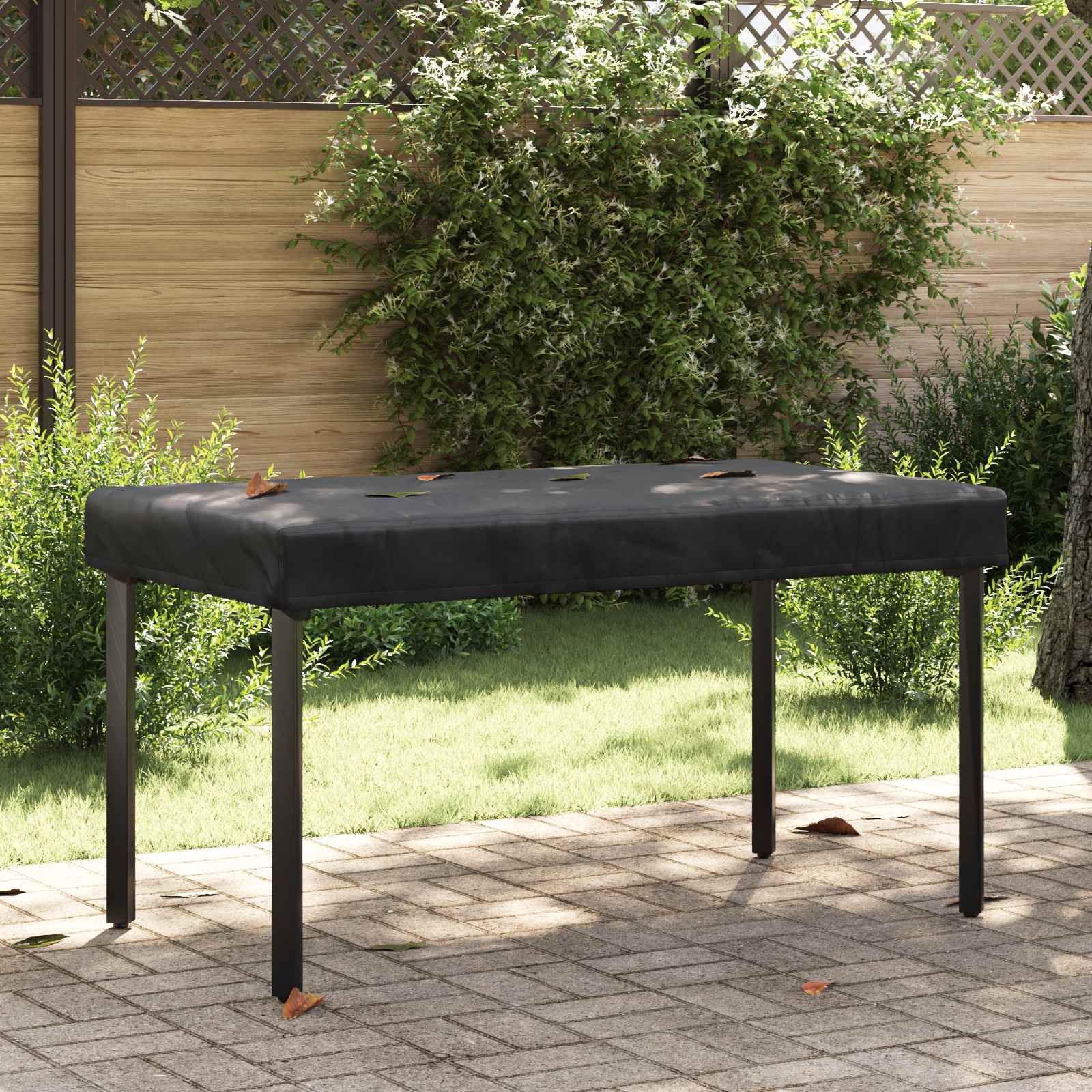 Tafel Dek Effen Zwart 122 x 72 x 15 cm Stof is nu te koop bij PeponiXL, paradijselijk wonen!