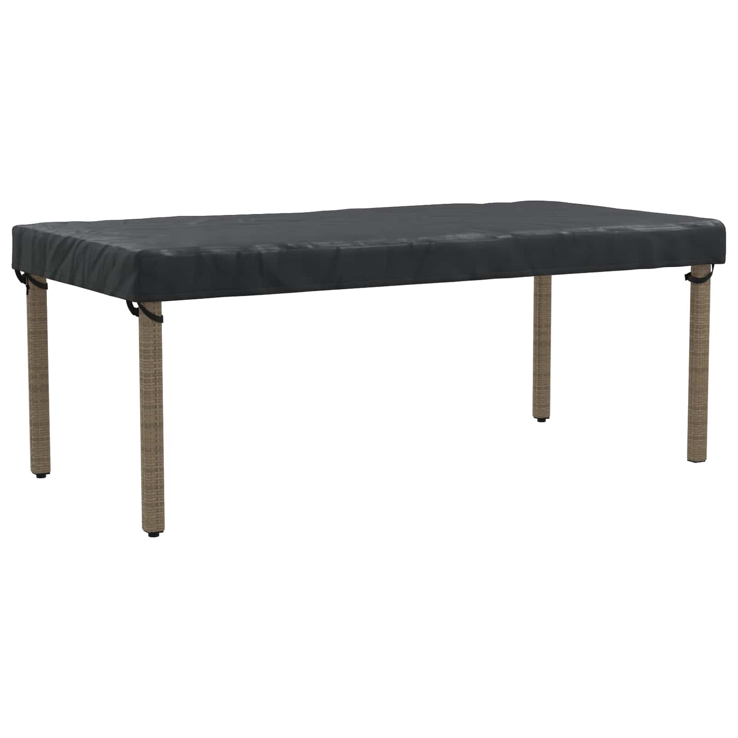 Tafel Dek Effen Zwart 202 x 92 x 15 cm Stof is nu te koop bij PeponiXL, paradijselijk wonen!