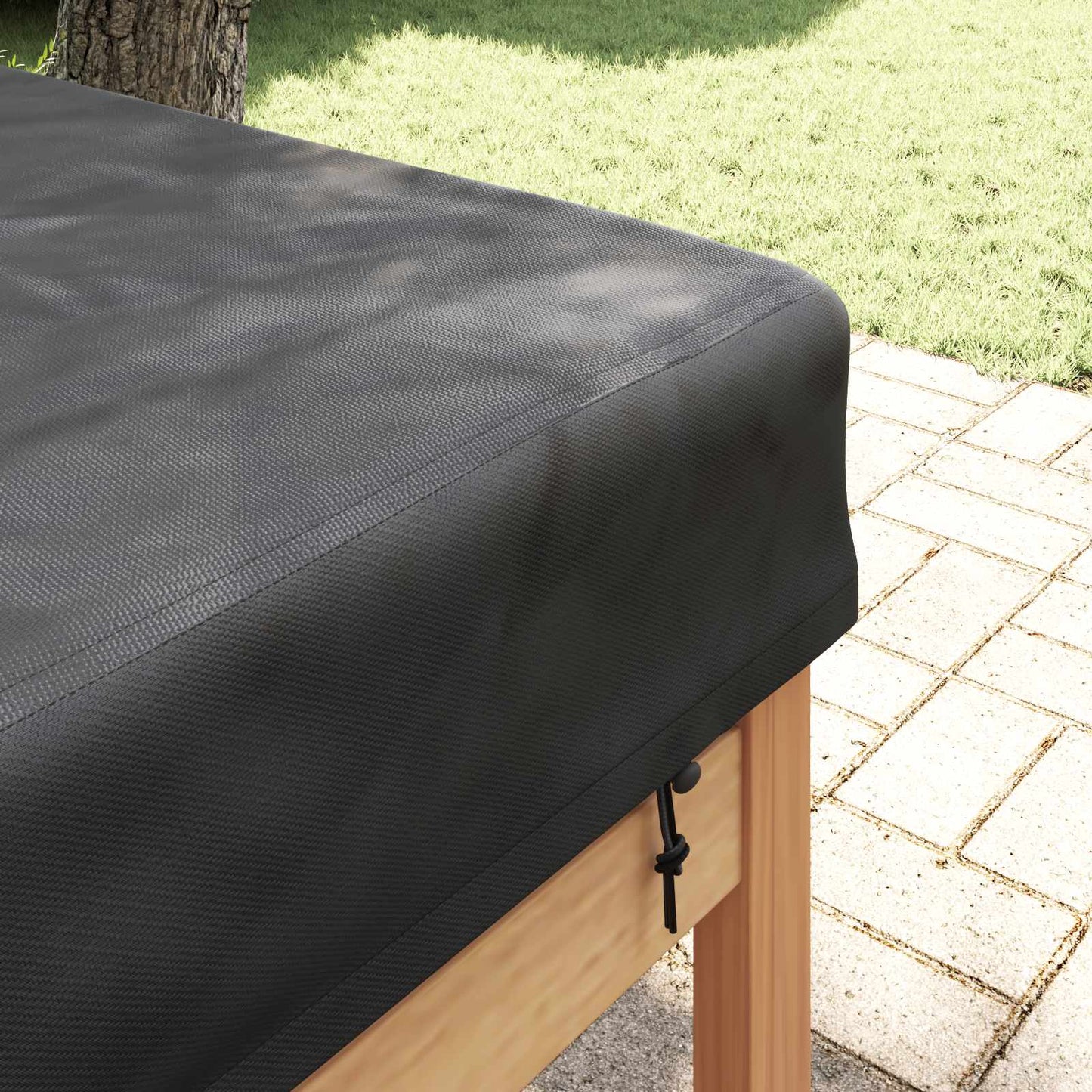 Tafel Dek Effen Zwart 242 x 102 x 15 cm Stof is nu te koop bij PeponiXL, paradijselijk wonen!