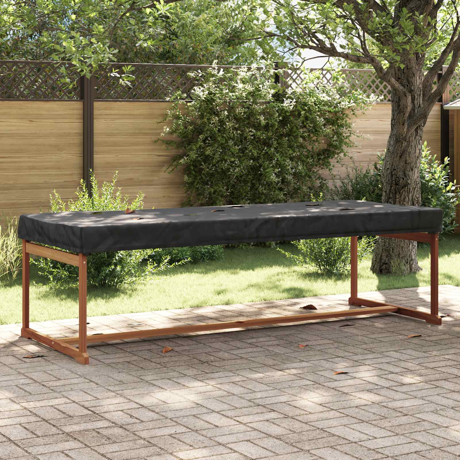 Tafel Dek Effen Zwart 242 x 102 x 15 cm Stof is nu te koop bij PeponiXL, paradijselijk wonen!