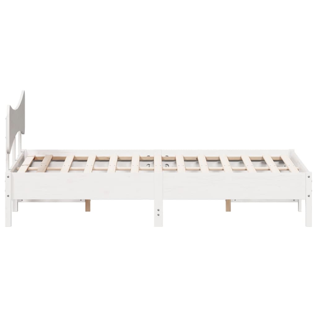 Bedframe zonder matras massief grenenhout wit 200x200 cm is nu te koop bij PeponiXL, paradijselijk wonen!