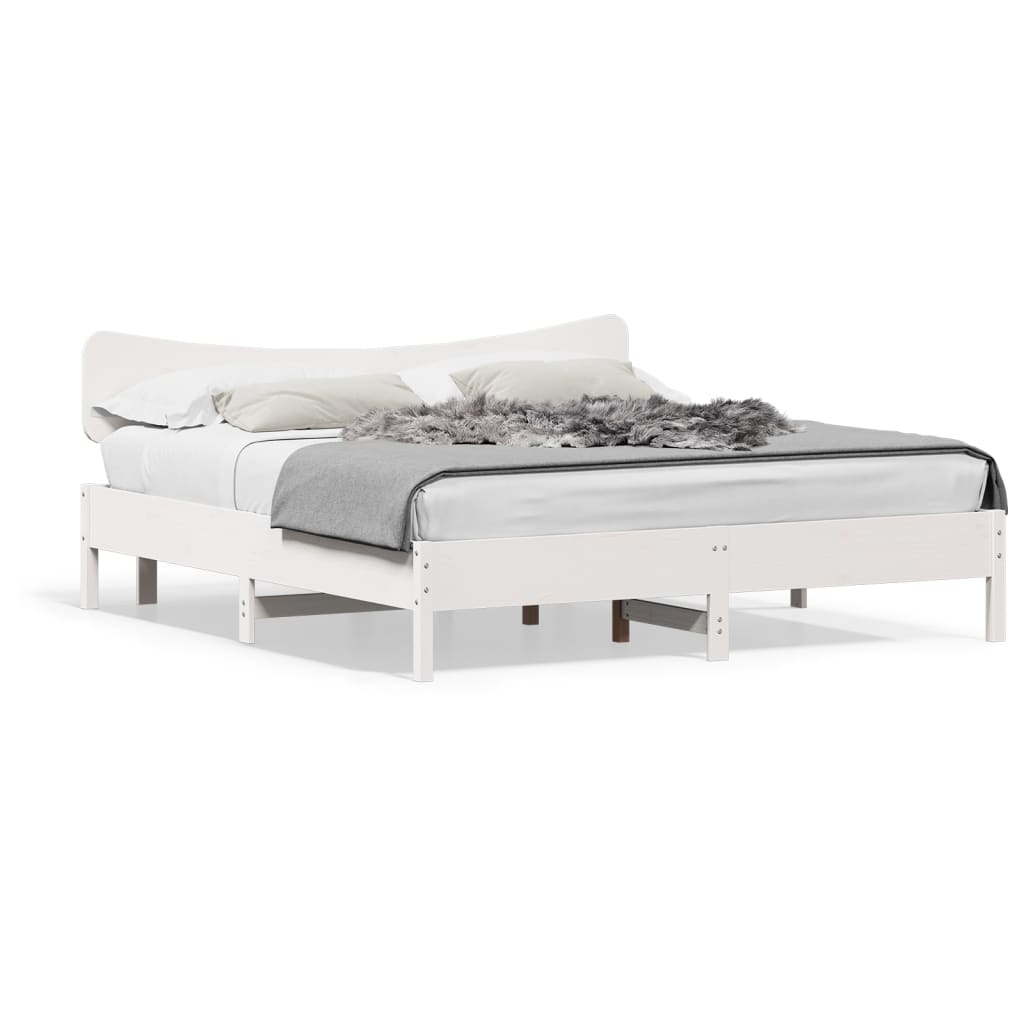 Bedframe zonder matras massief grenenhout wit 180x200 cm is nu te koop bij PeponiXL, paradijselijk wonen!