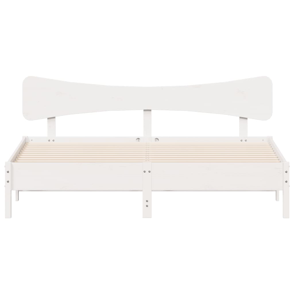 Bedframe zonder matras massief grenenhout wit 180x200 cm is nu te koop bij PeponiXL, paradijselijk wonen!