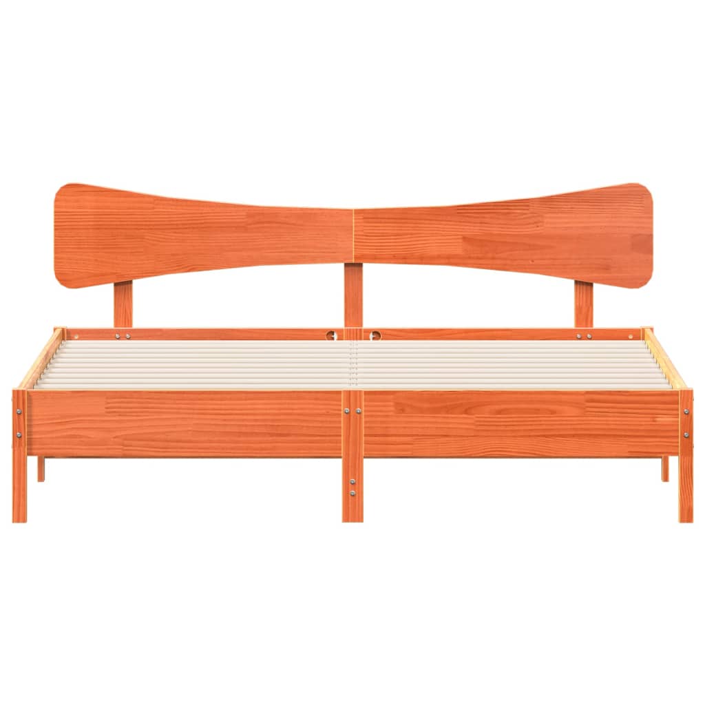 Bedframe zonder matras massief grenenhout wasbruin 160x200 cm is nu te koop bij PeponiXL, paradijselijk wonen!