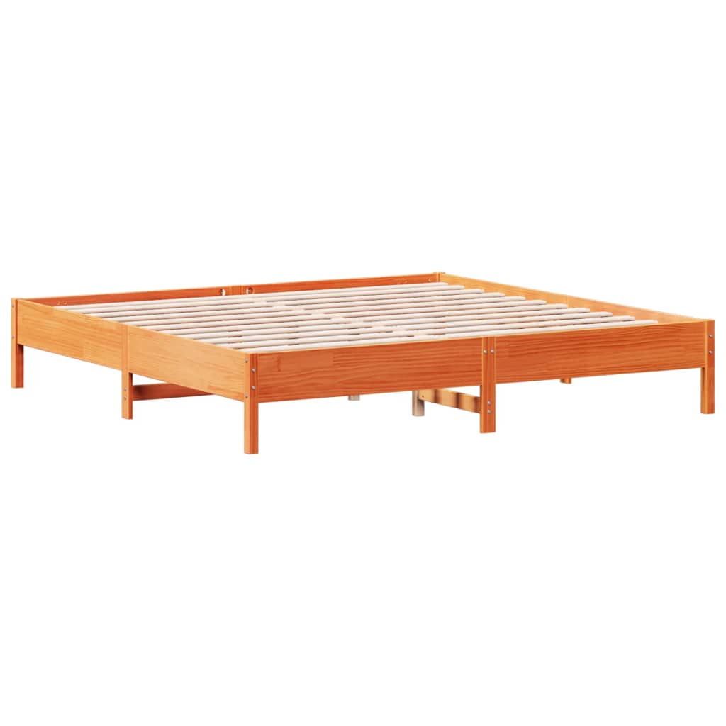 Bedframe zonder matras massief grenenhout wasbruin 160x200 cm is nu te koop bij PeponiXL, paradijselijk wonen!