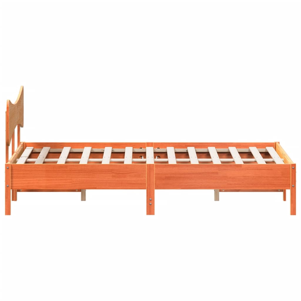 Bedframe zonder matras massief grenenhout wasbruin 160x200 cm is nu te koop bij PeponiXL, paradijselijk wonen!
