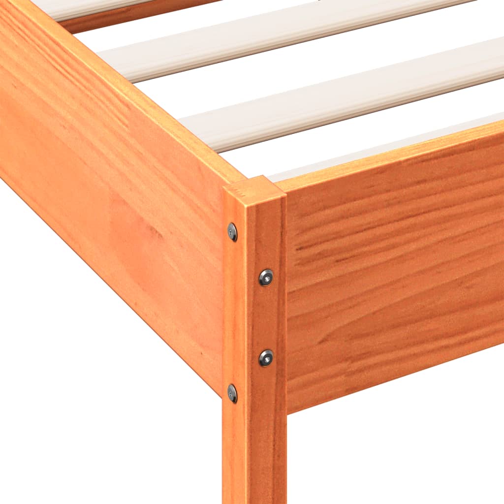 Bedframe zonder matras massief grenenhout wasbruin 160x200 cm is nu te koop bij PeponiXL, paradijselijk wonen!