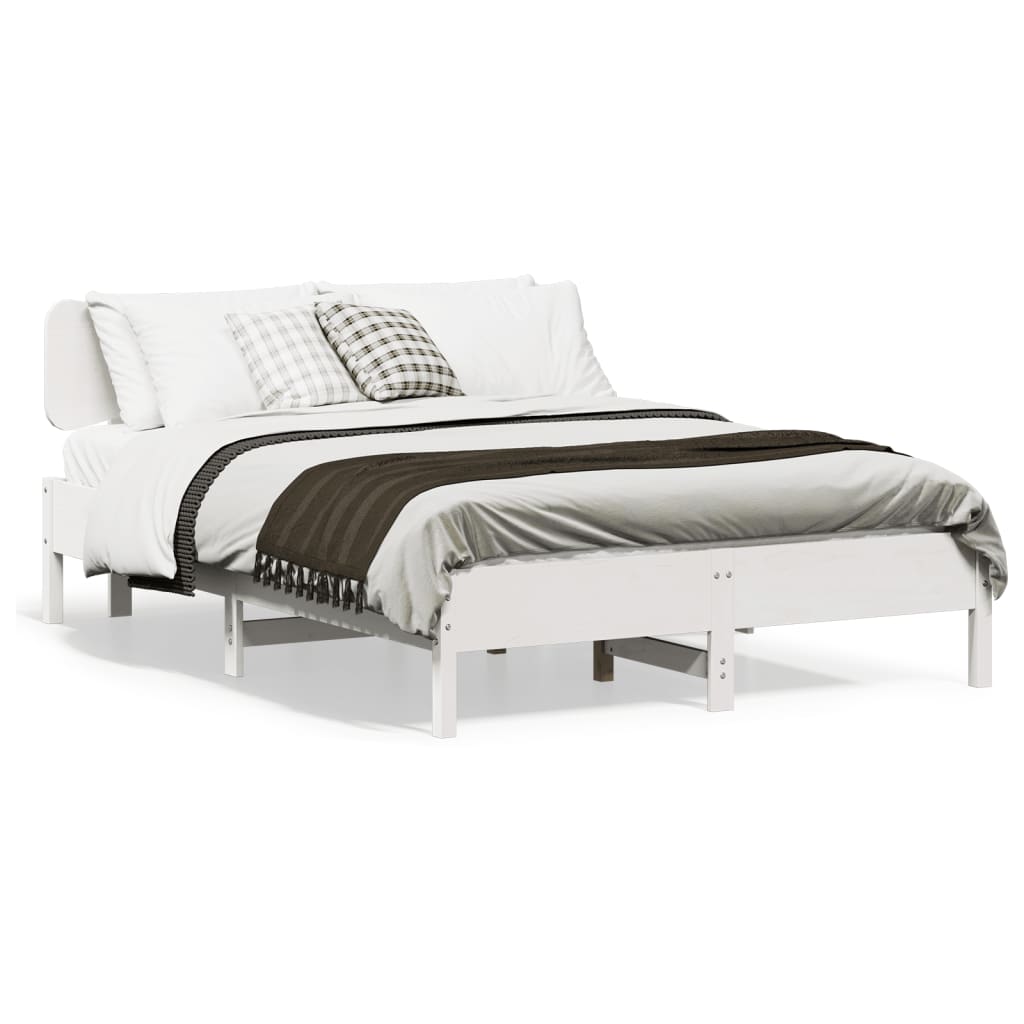 Bedframe zonder matras massief grenenhout wit 140x200 cm is nu te koop bij PeponiXL, paradijselijk wonen!