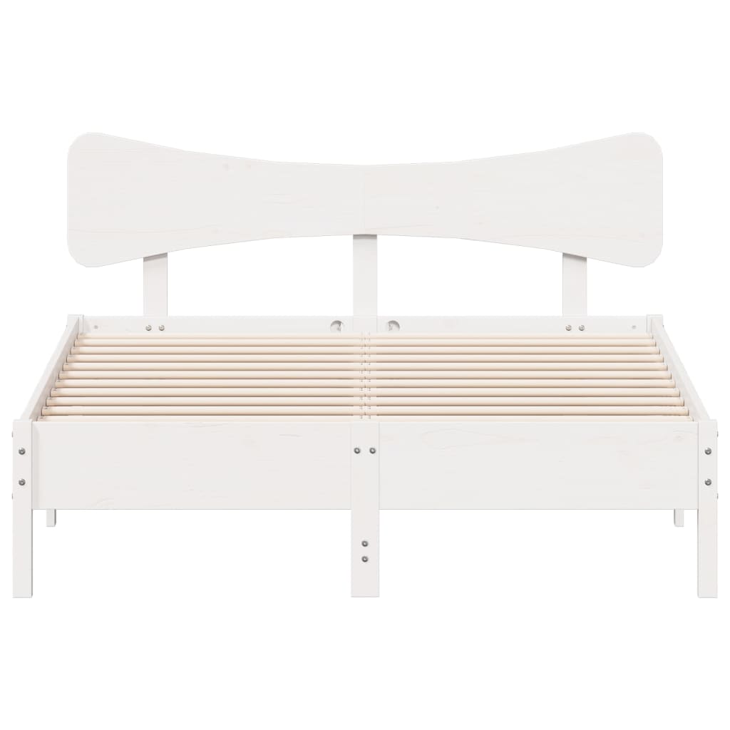 Bedframe zonder matras massief grenenhout wit 140x200 cm is nu te koop bij PeponiXL, paradijselijk wonen!
