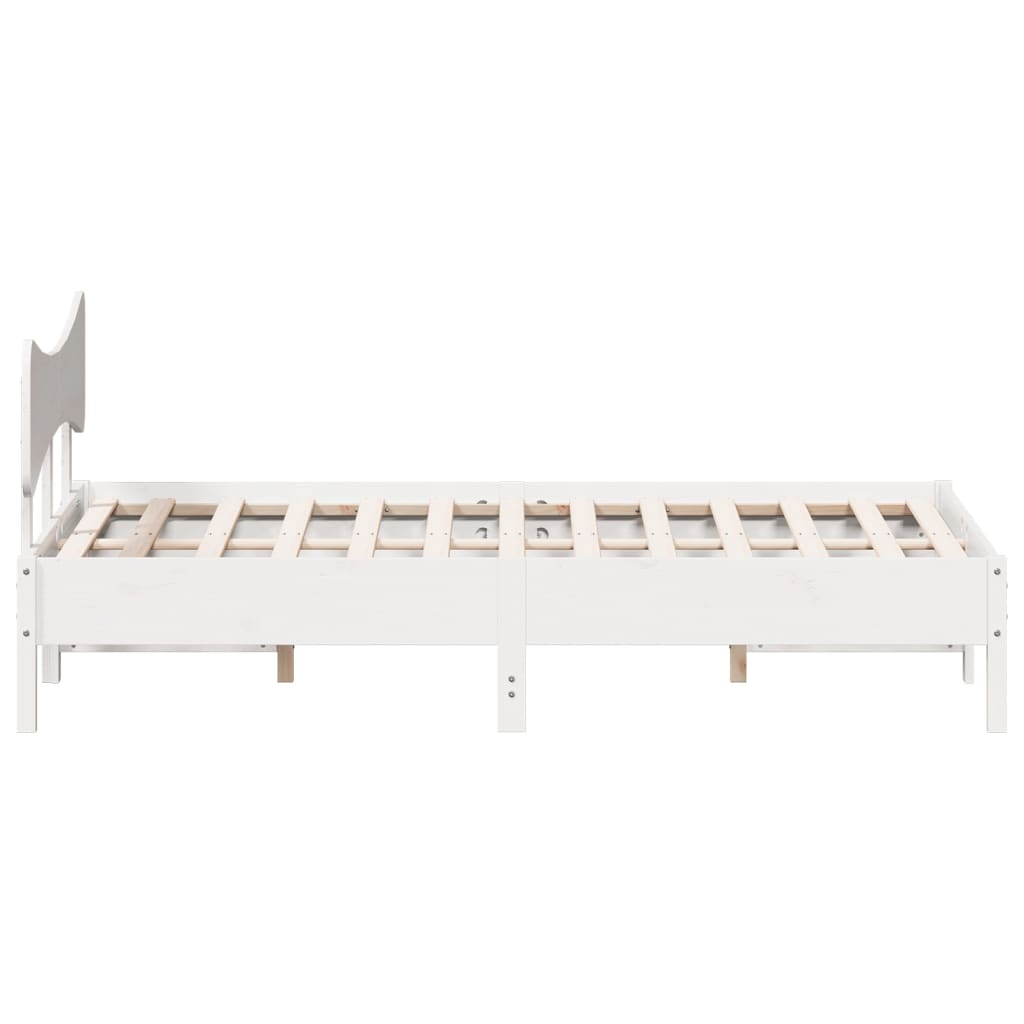 Bedframe zonder matras massief grenenhout wit 120x200 cm is nu te koop bij PeponiXL, paradijselijk wonen!