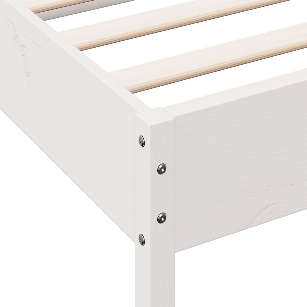 Bedframe zonder matras massief grenenhout wit 120x200 cm is nu te koop bij PeponiXL, paradijselijk wonen!