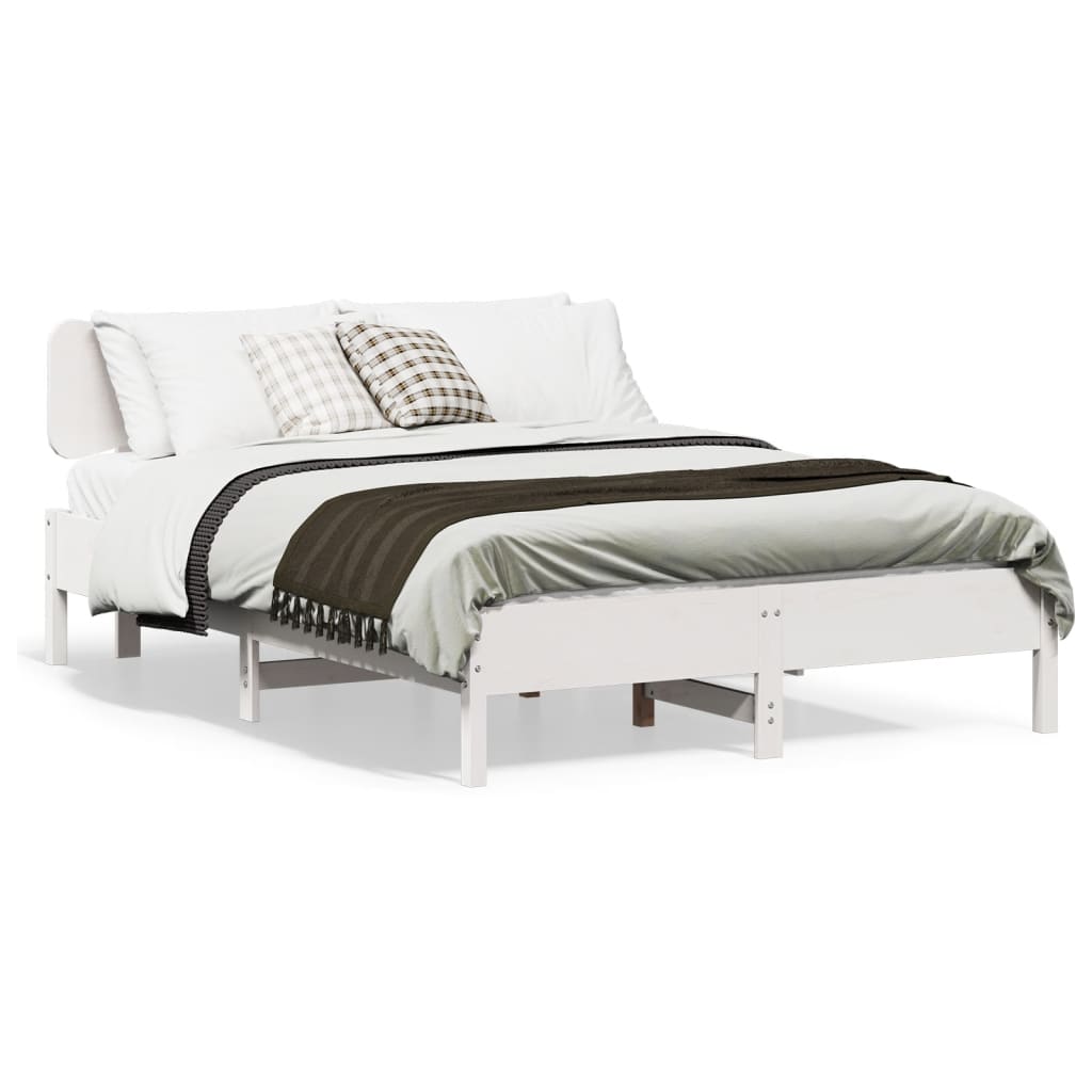 Bedframe zonder matras massief grenenhout wit 120x200 cm is nu te koop bij PeponiXL, paradijselijk wonen!