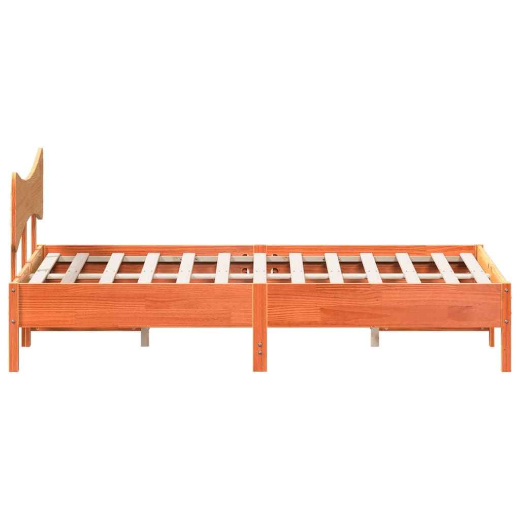 Bedframe zonder matras massief grenenhout wasbruin 120x200 cm is nu te koop bij PeponiXL, paradijselijk wonen!