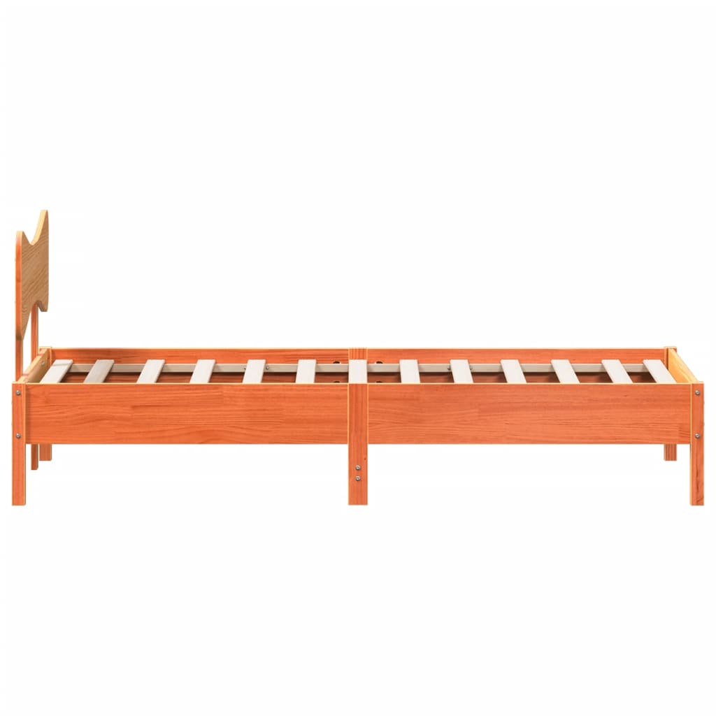 Bedframe zonder matras massief grenenhout wasbruin 100x200 cm is nu te koop bij PeponiXL, paradijselijk wonen!
