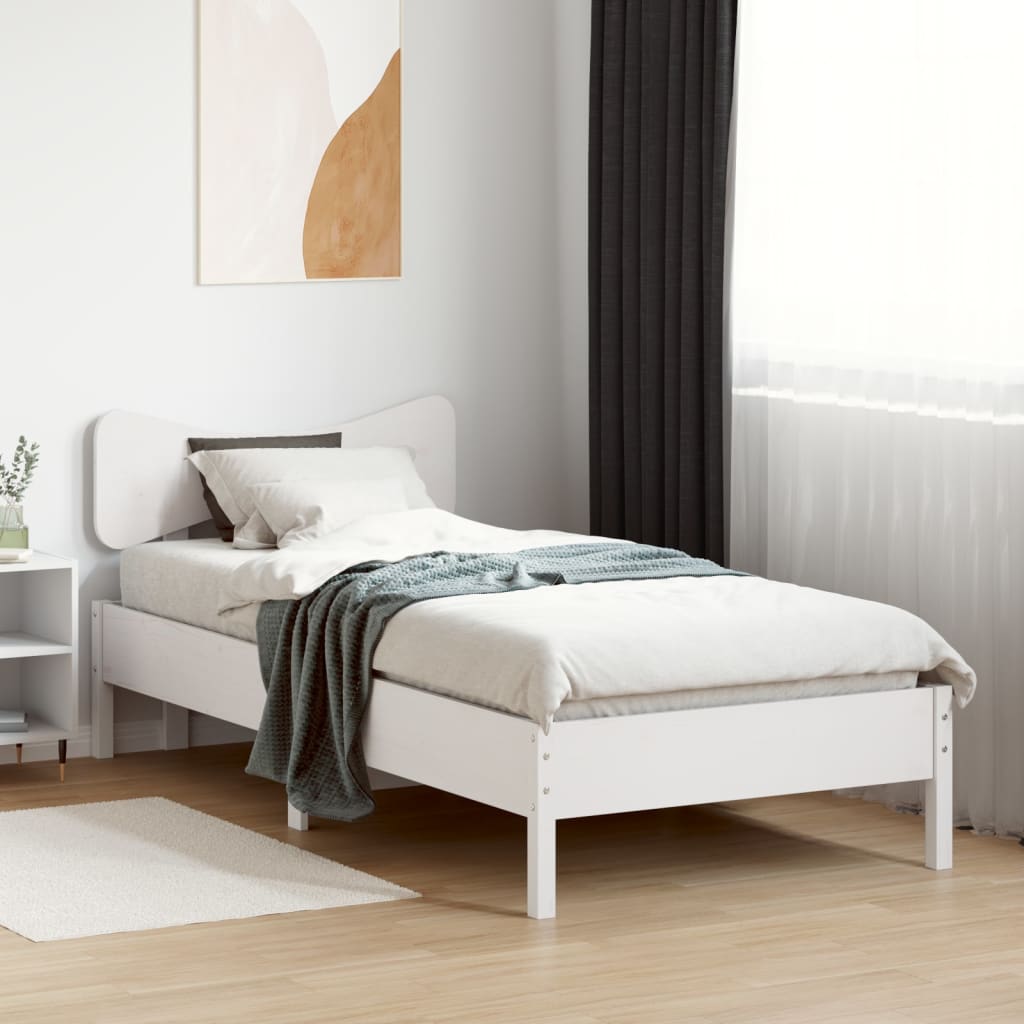 Bedframe zonder matras massief grenenhout wit 90x200 cm is nu te koop bij PeponiXL, paradijselijk wonen!