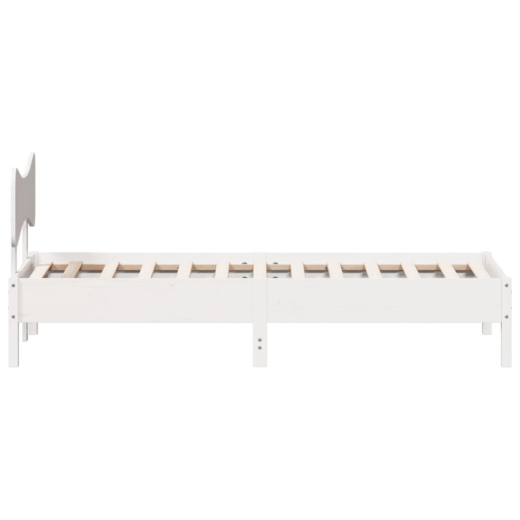 Bedframe zonder matras massief grenenhout wit 90x200 cm is nu te koop bij PeponiXL, paradijselijk wonen!