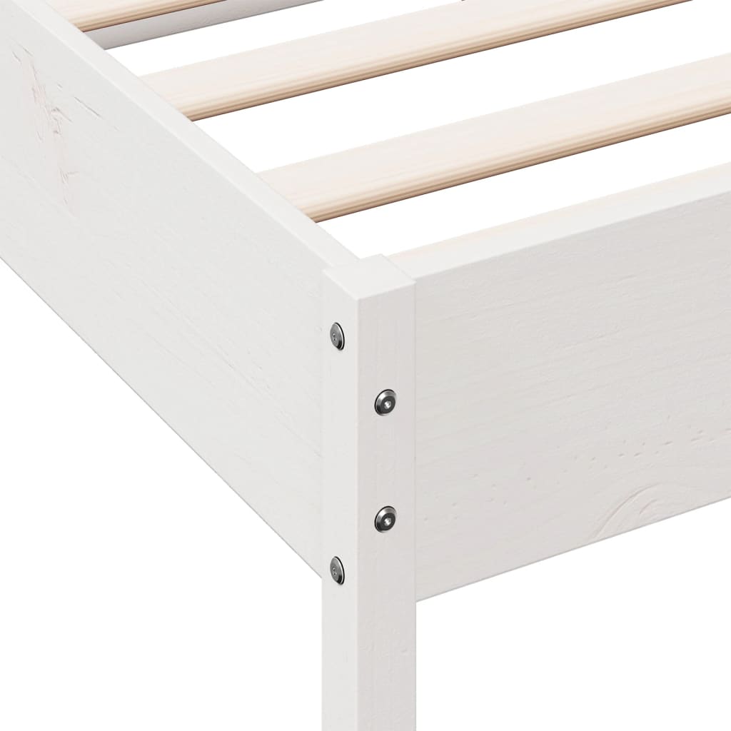 Bedframe zonder matras massief grenenhout wit 90x200 cm is nu te koop bij PeponiXL, paradijselijk wonen!