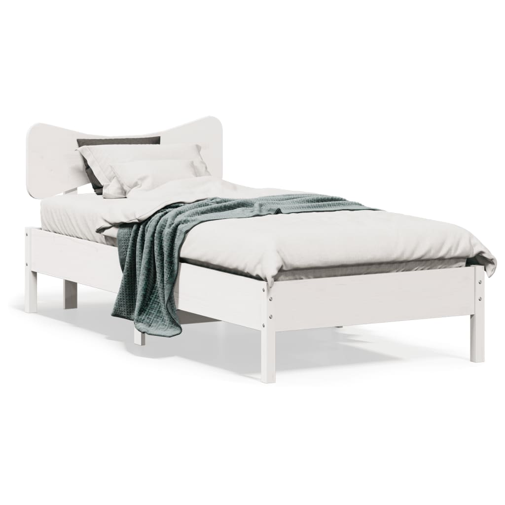 Bedframe zonder matras massief grenenhout wit 90x200 cm is nu te koop bij PeponiXL, paradijselijk wonen!
