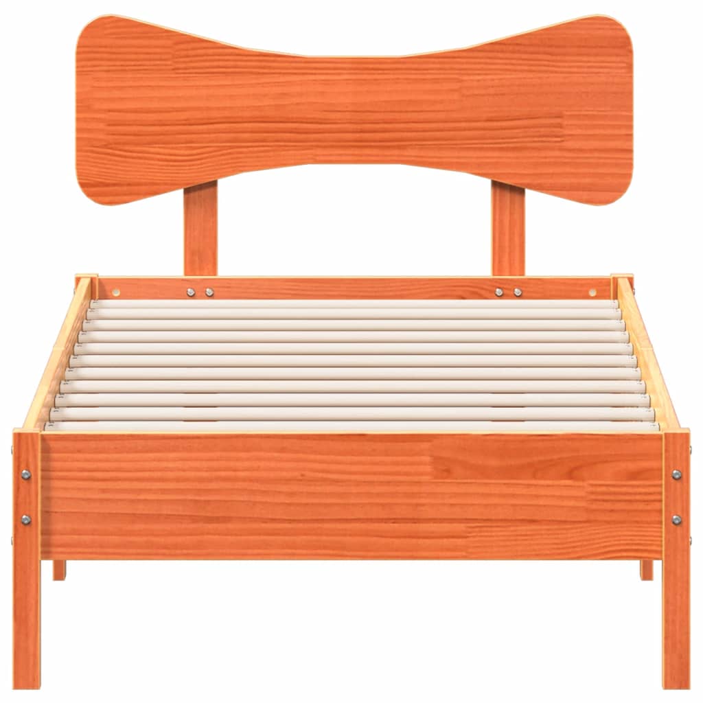 Bedframe zonder matras massief grenenhout wasbruin 90x200 cm is nu te koop bij PeponiXL, paradijselijk wonen!