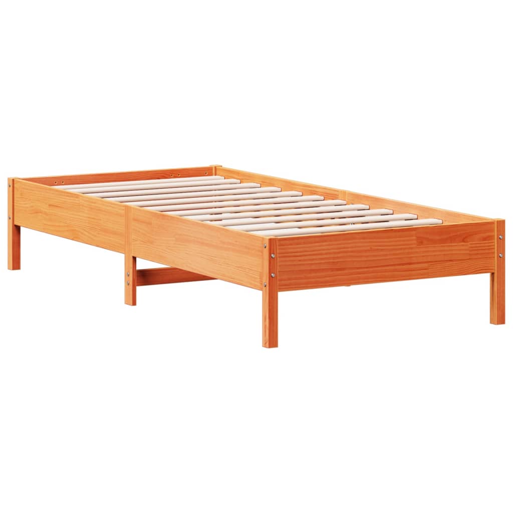 Bedframe zonder matras massief grenenhout wasbruin 90x200 cm is nu te koop bij PeponiXL, paradijselijk wonen!