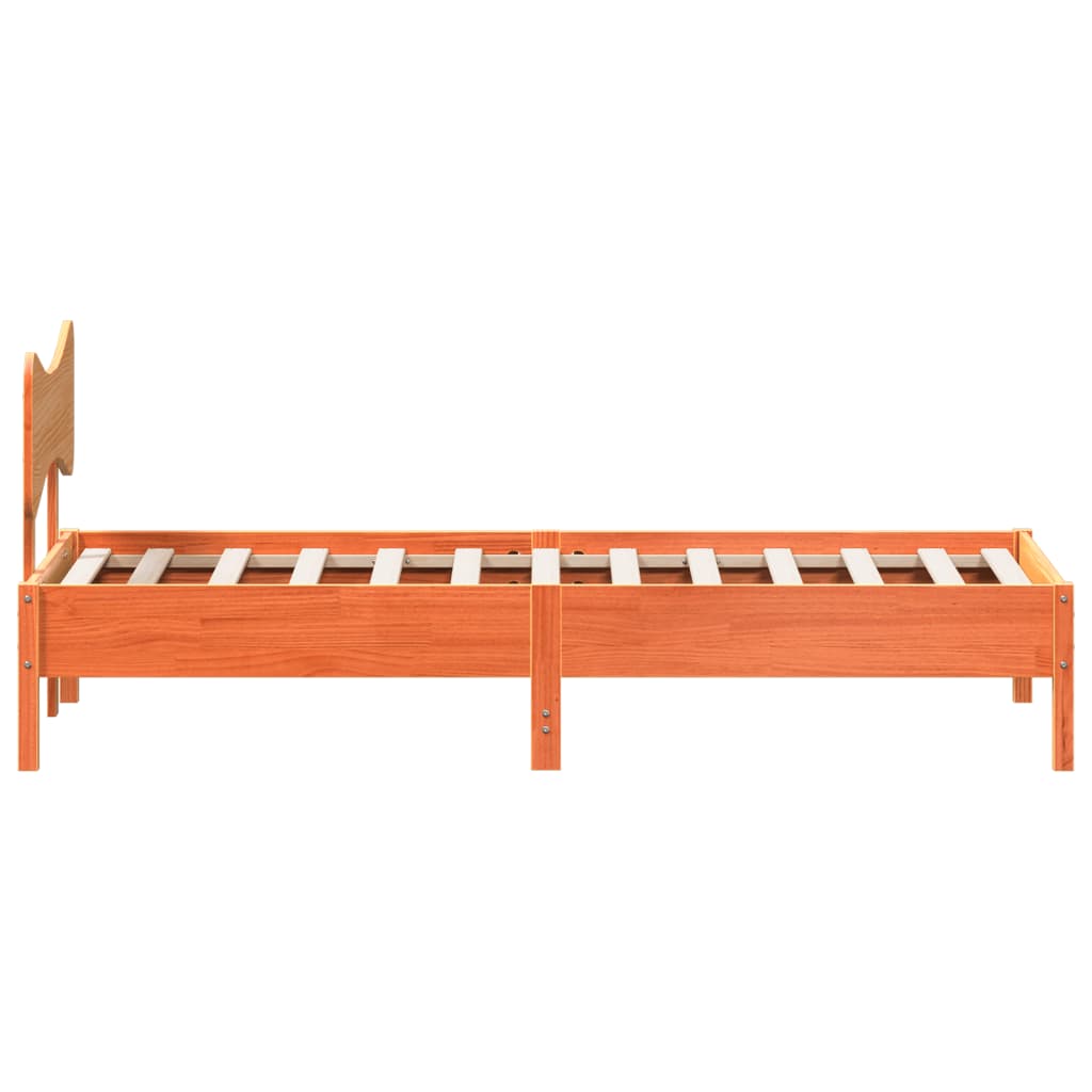 Bedframe zonder matras massief grenenhout wasbruin 90x200 cm is nu te koop bij PeponiXL, paradijselijk wonen!
