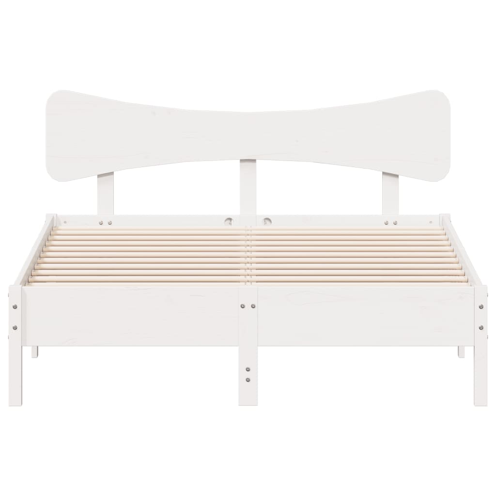 Bedframe zonder matras massief grenenhout wit 120x190 cm is nu te koop bij PeponiXL, paradijselijk wonen!