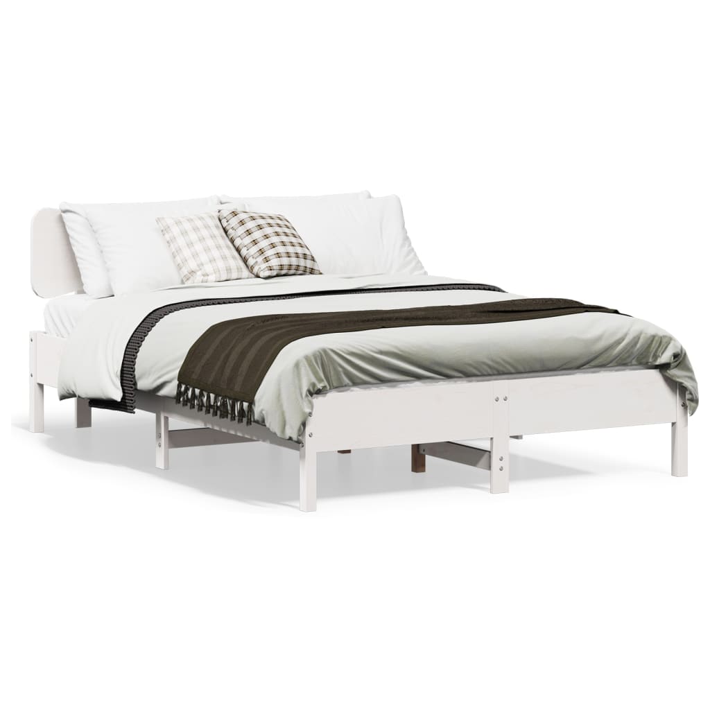 Bedframe zonder matras massief grenenhout wit 120x190 cm is nu te koop bij PeponiXL, paradijselijk wonen!