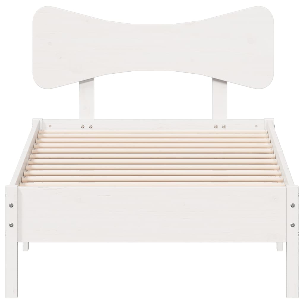 Bedframe zonder matras massief grenenhout wit 90x190 cm is nu te koop bij PeponiXL, paradijselijk wonen!