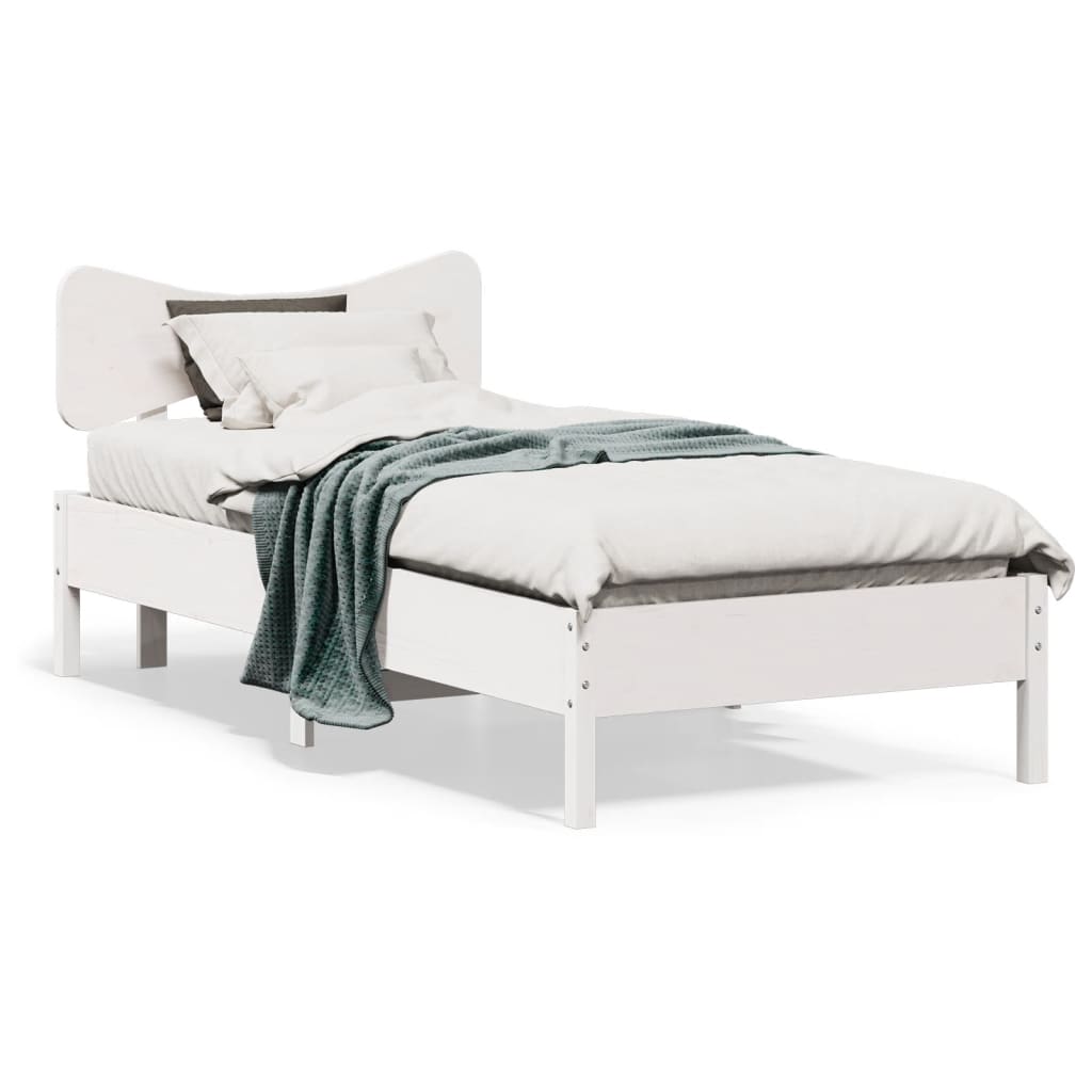 Bedframe zonder matras massief grenenhout wit 90x190 cm is nu te koop bij PeponiXL, paradijselijk wonen!