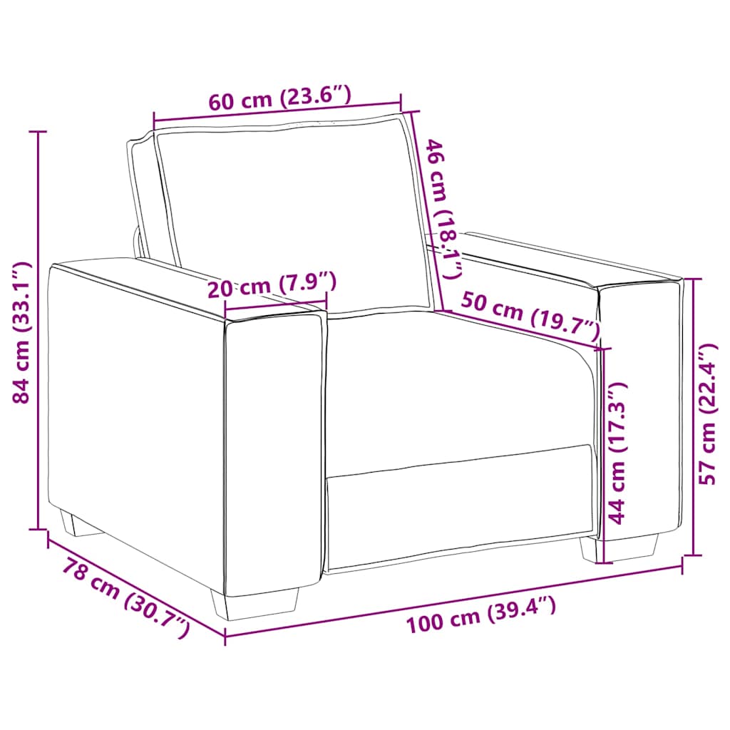 Sofa Stoel Linnen 100x78x84 cm is nu te koop bij PeponiXL, paradijselijk wonen!