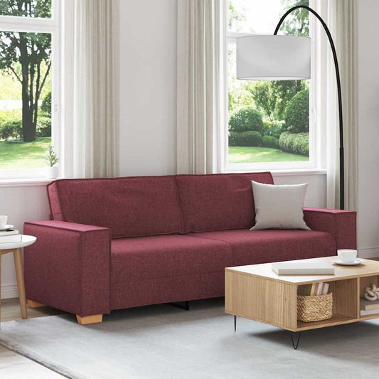 3-zitsbank Wijnrood 180 cm Stof is nu te koop bij PeponiXL, paradijselijk wonen!