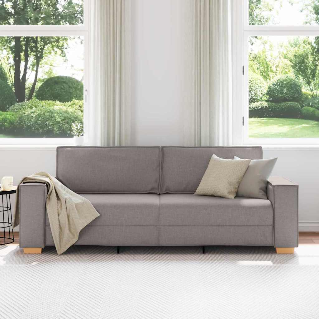3-zitsbank Taupe 180 cm Stof is nu te koop bij PeponiXL, paradijselijk wonen!