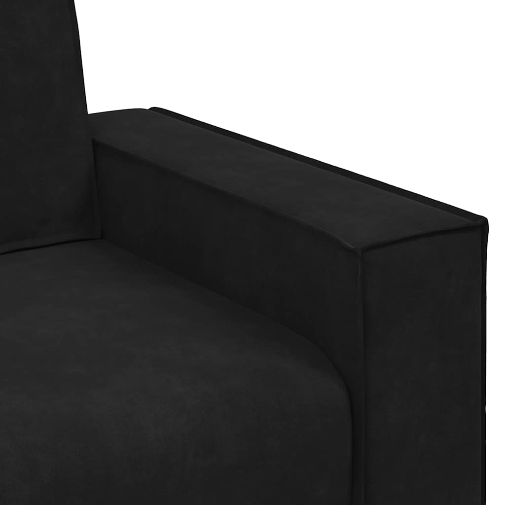 Fauteuil 100x78x84 cm fluweel zwart is nu te koop bij PeponiXL, paradijselijk wonen!